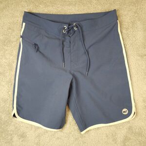 Vineyard Vines Board Shorts Mens 30 Solid Dusty Blue Swim Surf Drawstring Logo